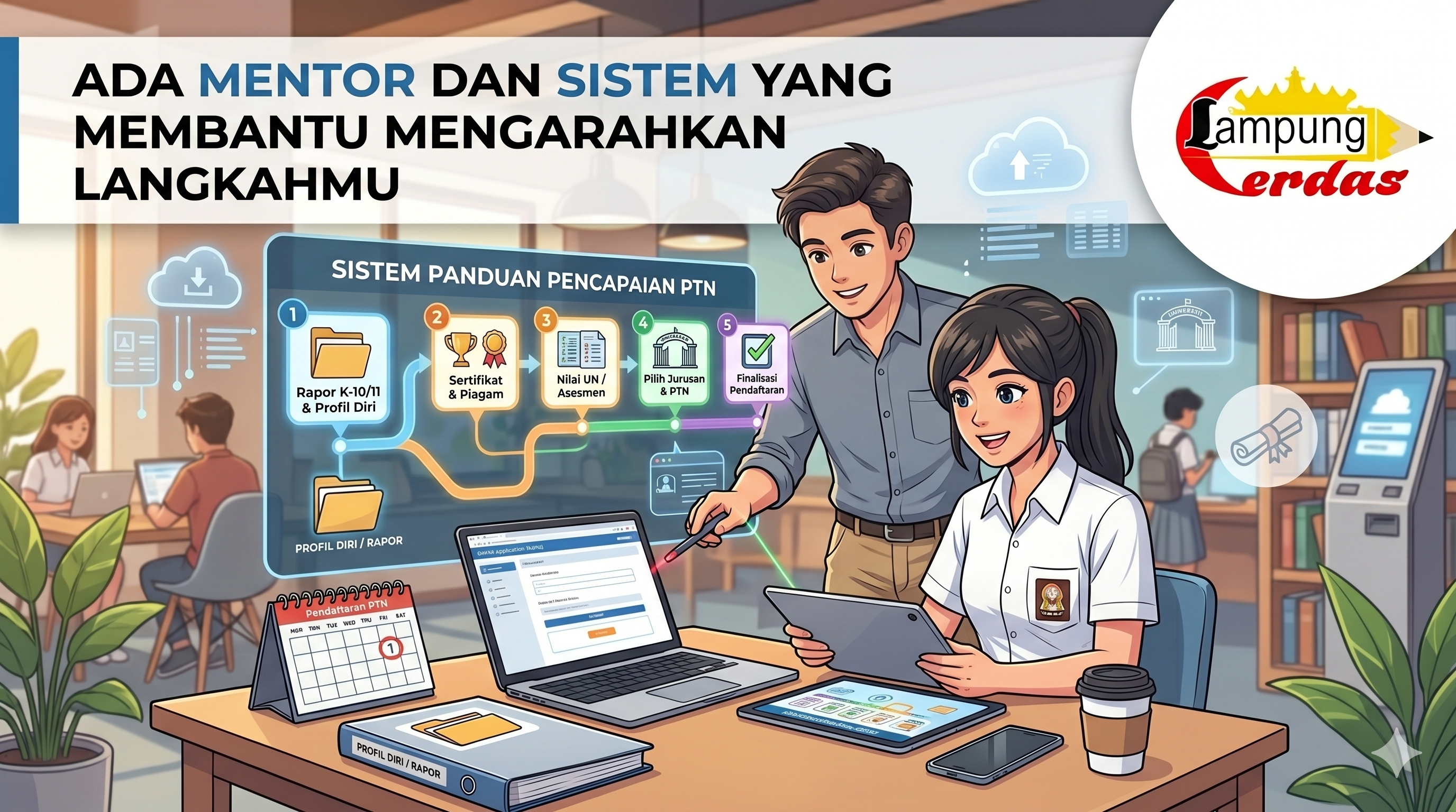 Ada mentor dan sistem yang membantu mengarahkan langkahmu